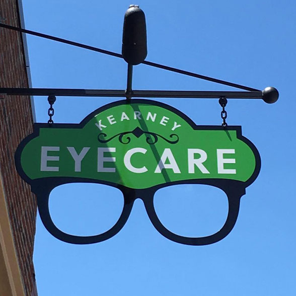 exterior of building kearney eyecare sign